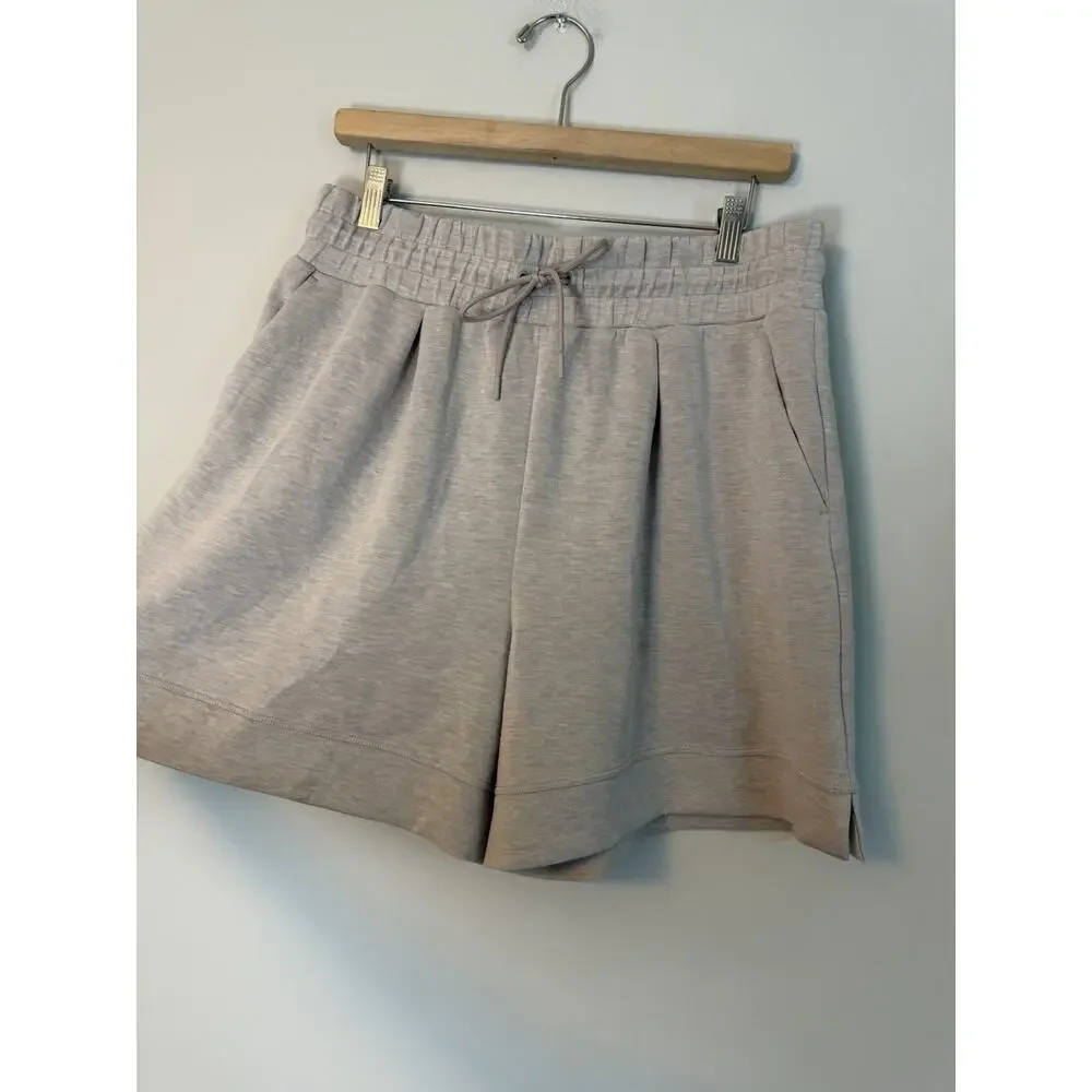 ZellaSoft Luxe High Waist Knit Shorts Heather Grey 30